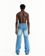 Ehrù Studios Embellished Blue Denim Jeans