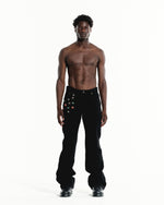 Ehrù Studios Embellished Black Denim Jeans