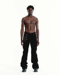 Ehrù Studios Embellished Black Denim Jeans