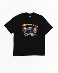 Ehrù Studios black “Don't Forget To Play” T-Shirt