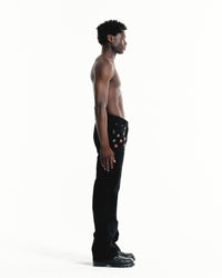 Ehrù Studios Embellished Black Denim Jeans