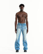 Ehrù Studios Embellished Blue Denim Jeans