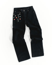 Ehrù Studios Embellished Black Denim Jeans