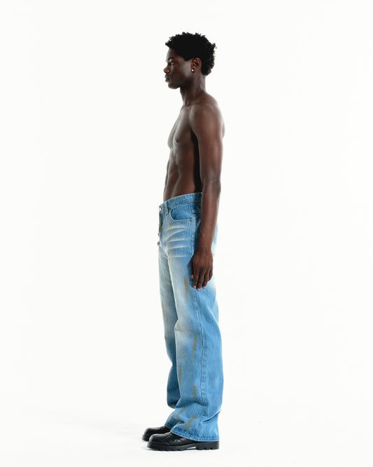 Ehrù Studios Embellished Blue Denim Jeans