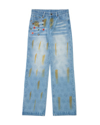Ehrù Studios Embellished Denim Jeans