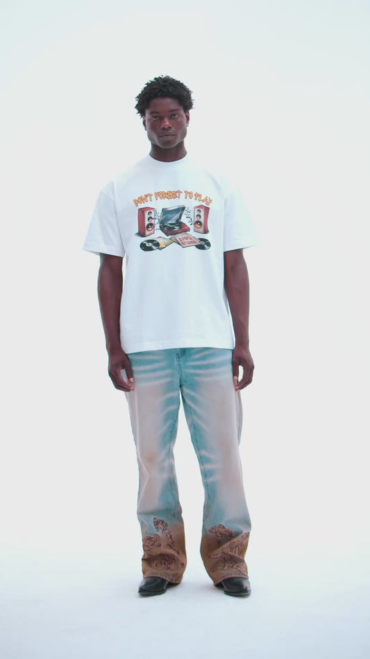 Ehrù Studios White "Don’t Forget To Play” T-Shirt